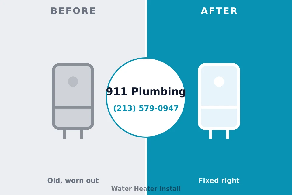 Before and after: plumbing repair Audubon Park, KY